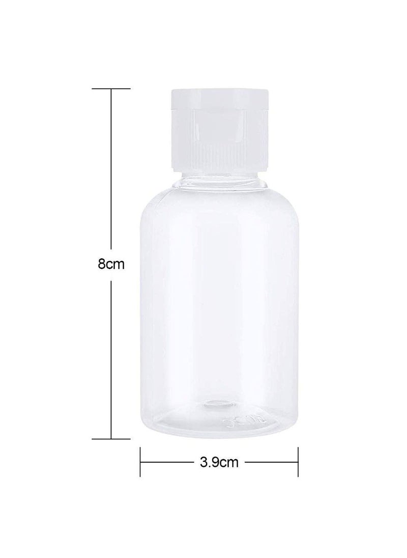 DIY Crafts DIY Crafts CTDIYHI20139 Plastic Air Flight Travel Bottle Set with Small Funnel 50 ml Pack of 6 Design  - Image 2