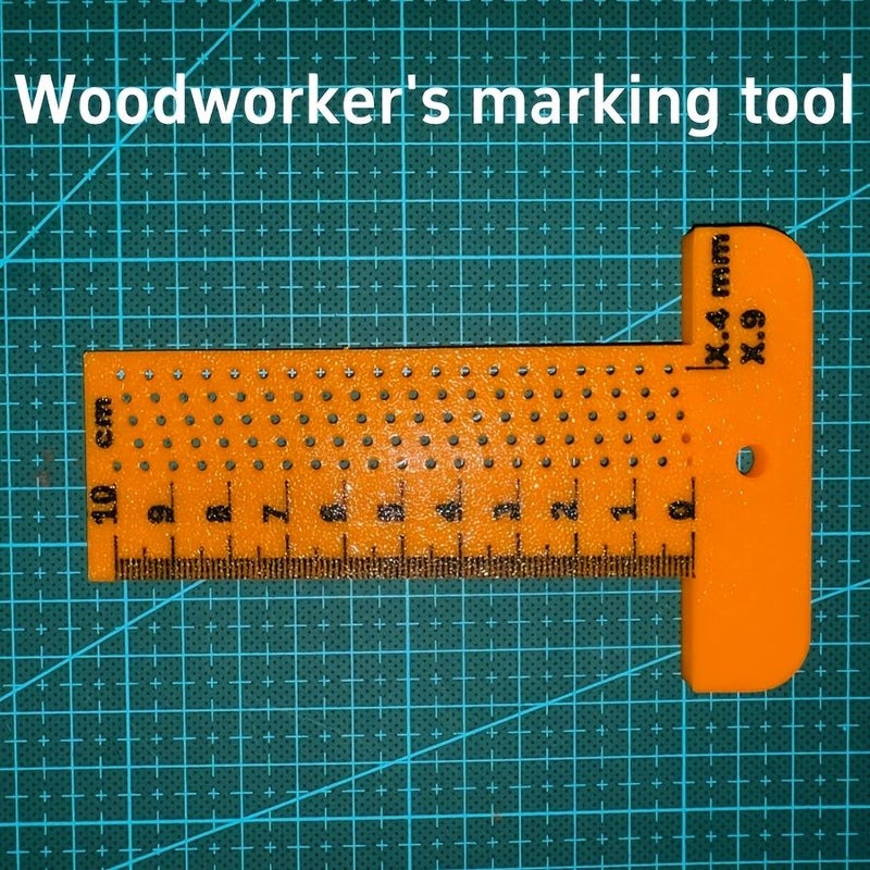 Plastic Woodworking Marking Ruler Multi Specification Hole Layout Measuring Tool - Image 1