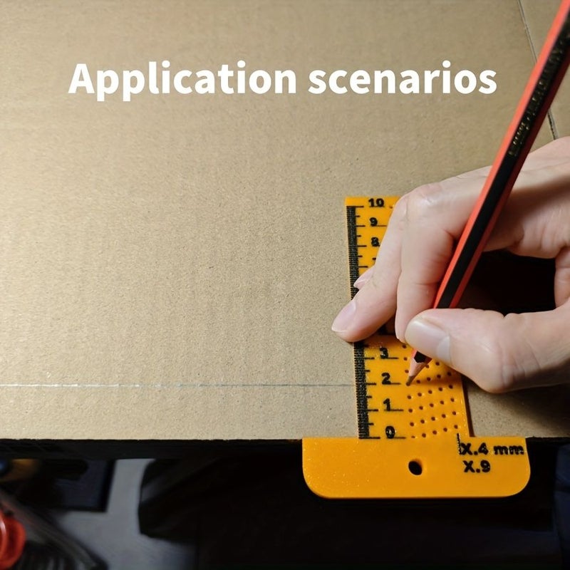 Plastic Woodworking Marking Ruler Multi Specification Hole Layout Measuring Tool - Image 2