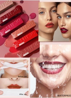 Excefore 3 Pcs Matte Liquid Lipstick, Long Lasting Waterproof Not Fade Non Stick Cup Lip Balm, Nude High Pigmented Long Lasting Waterproof Velvet Moisturize Lip Gloss Set for Girls and Women  - Image 4
