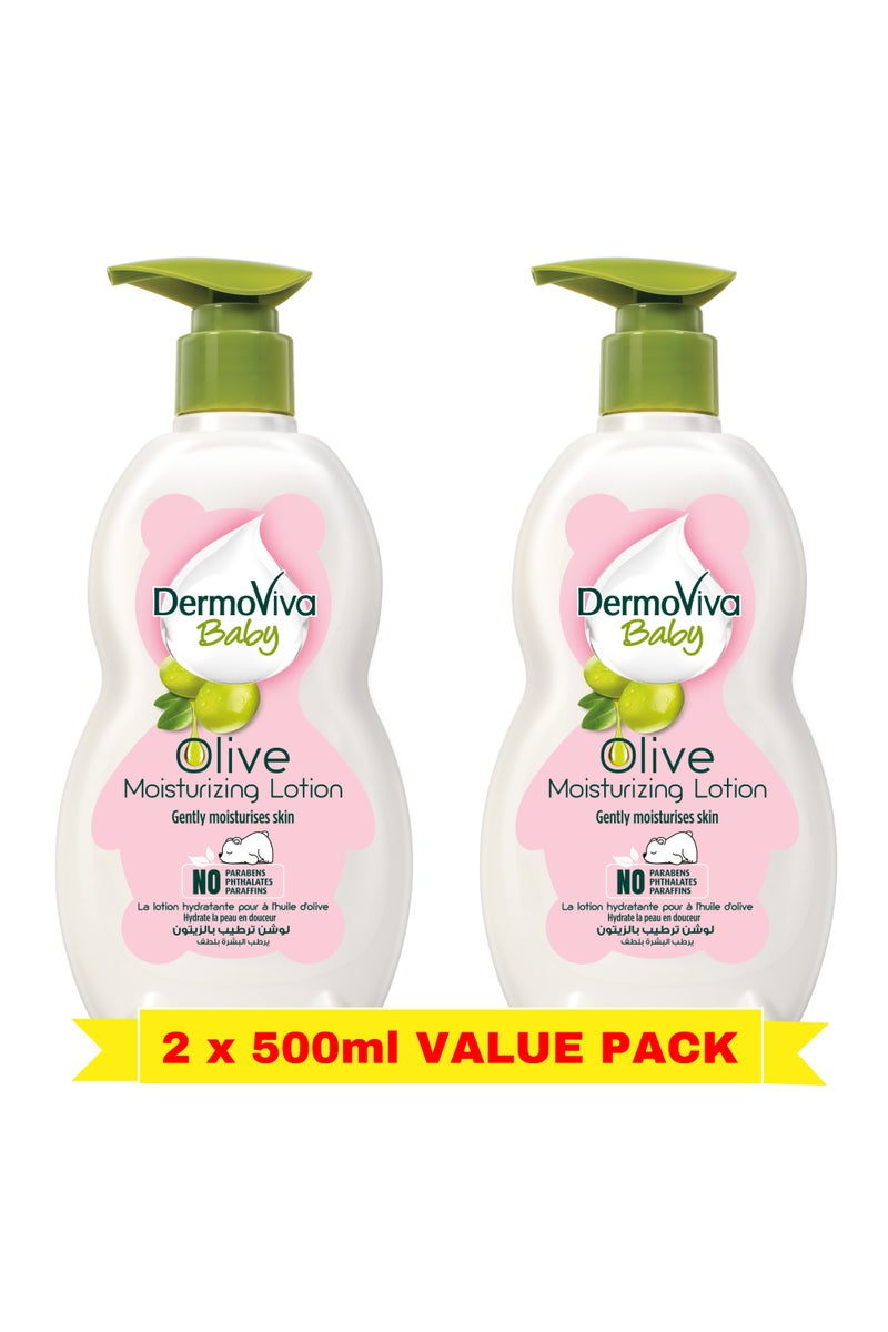 DermoViva Olive Moisturizing Baby Lotion  Value Pack - Image 1