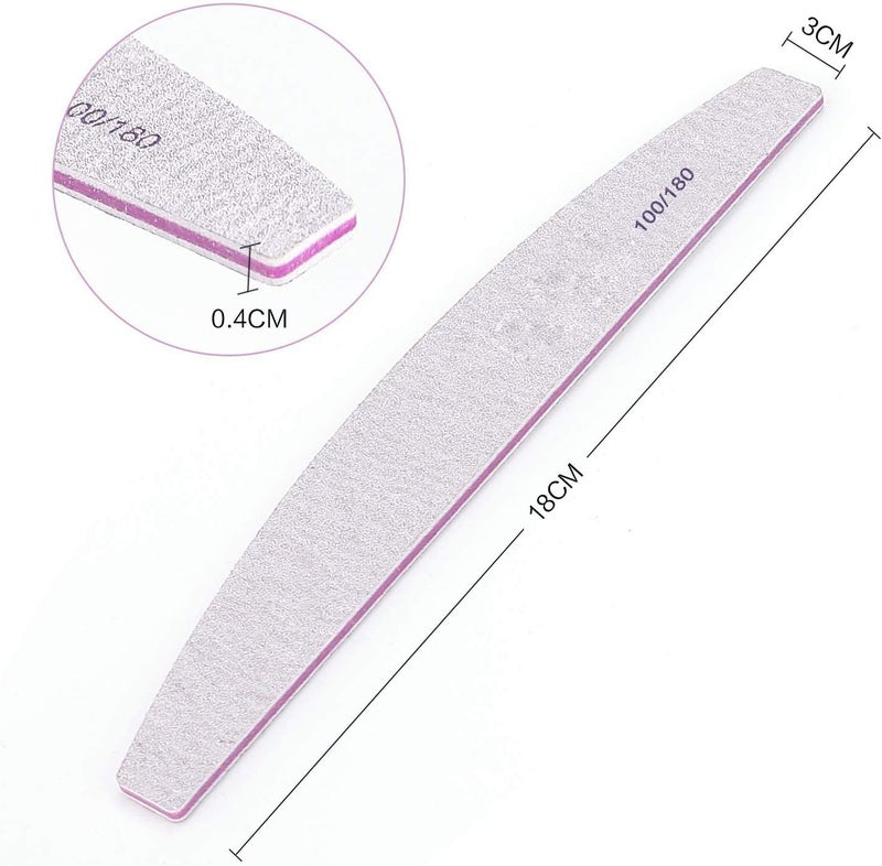 Starthi Nail File 10 PCS Professional Nail Files Double Sided Emery Board(100/180 Grit) Nail Styling Tools Pet Grooming Tools for Home and Salon Use - Image 3