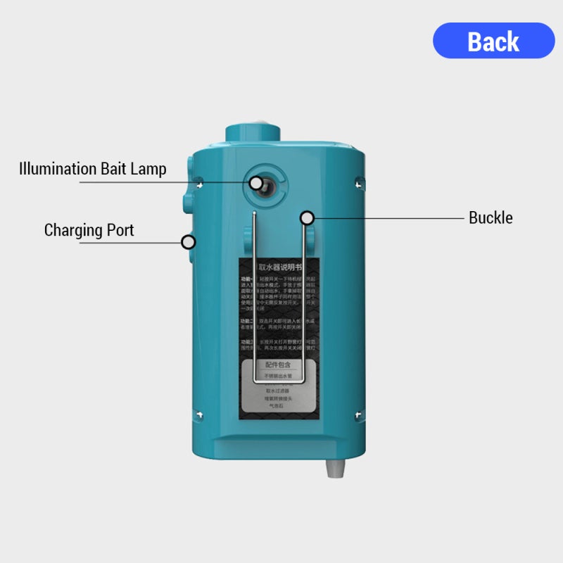Fishing Oxygenation Air Pump Green Touchless Sensor 3 Modes Free Switchable Pumping Oxygenation - Clip-On Design Intelligent Water Oxygen Pump for Outdoor Fishing - Image 5