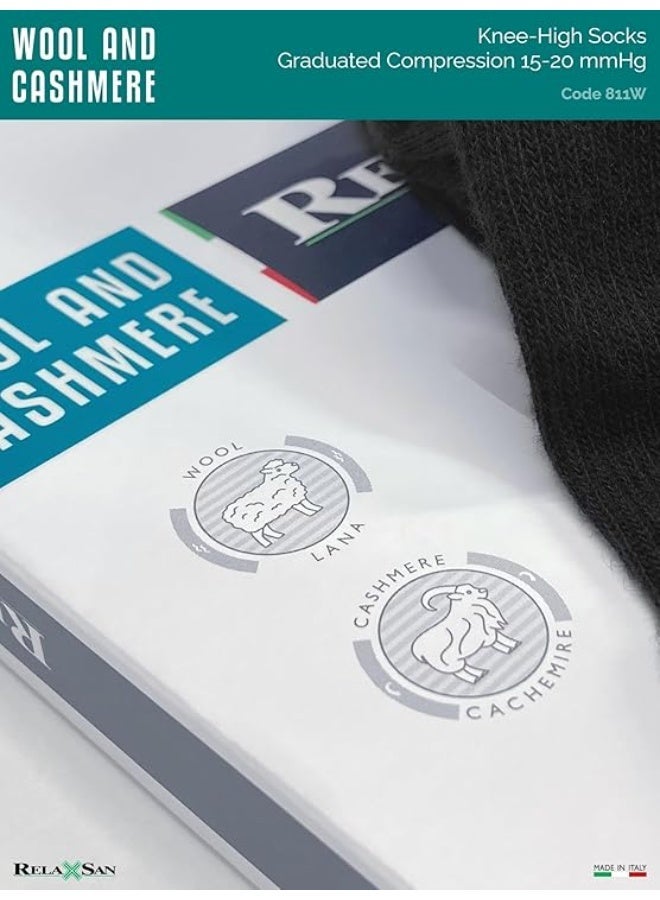 Relaxsan Compression Socks for Women and Men, Wool and Cashmere Thermal Socks, Made in Italy, 811W - Image 2