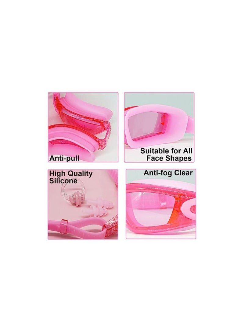 ORiTi Adult Swim Swimming Goggles Glasses Gear for Womens Mens Youth Goggles Swim with Nose Cover Caps Ear Plugs Anti Fog - Image 3