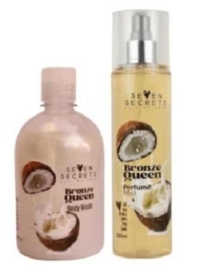 سيفن سيكريتس مجموعه من 2قطع برونز كوين معطر ايس لاند للجسم 250 مل+غسول للجسم 500 مل. - Image 1