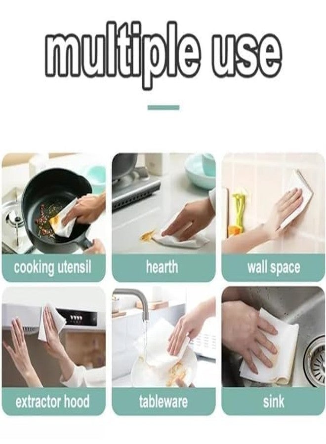 ميسلو مناديل تنظيف المطبخ من ميسلو، 80 قطعة، مناديل مبللة للاستخدام مرة واحدة، مناشف قماشية منزلية لإزالة بقع الشحوم وتنظيف الطاولات الزجاجية. - Image 4