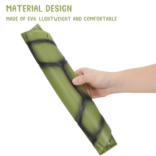 SAFIGLE 5Pcs Turtle Shell Backpack：Turtle Shell Props for Kids Eva Lightweight Cosplay Accessories - Olive Green Cosplay Props Lightweight and Comfortable Perfect for Halloween, Parties and Festivals - Image 5