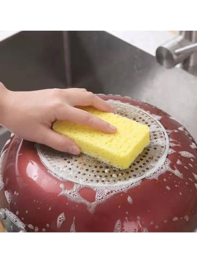 Spaceshoop - Set of 7 Pieces 3 Pieces Ball Stainless Steel Wool, 2 Pieces Cleaning Sponge Scrubber Cleaning And 2 Pieces Rough Kitchen Tool For Pot Pan Dish, Multicolor - Image 1