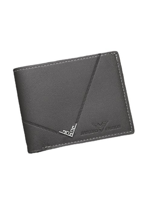 محفظة رجالية كلاسيكية متعددة البطاقات - محفظة أعمال صغيرة الحجم من الجلد عالي الجودة - لون أسود