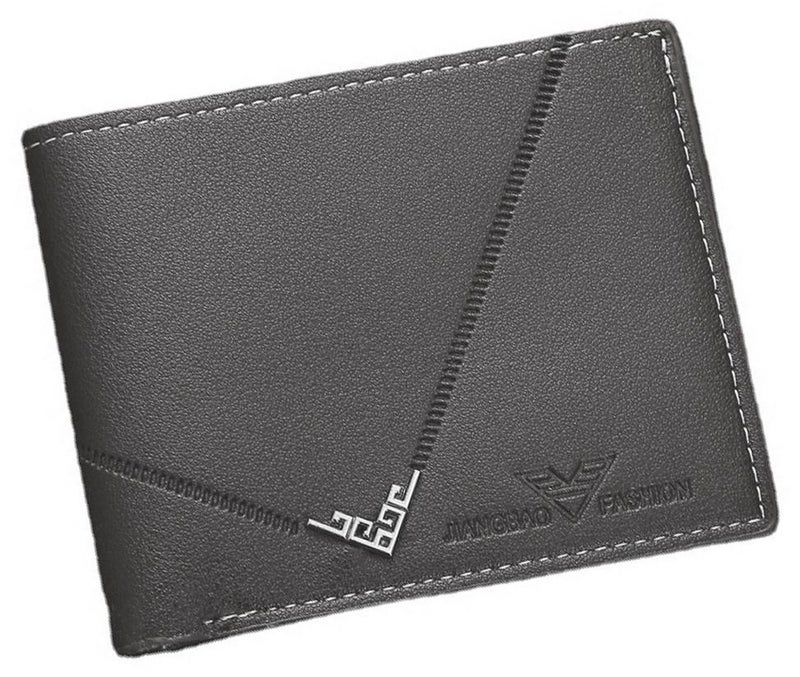 جيانغ بي أو محفظة رجالية كلاسيكية متعددة البطاقات - محفظة أعمال صغيرة الحجم من الجلد عالي الجودة - لون أسود - Image 1
