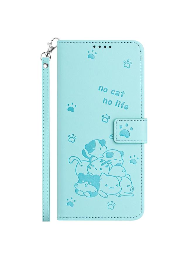 erorex Case For vivo Y29 4G Embossed Kitten Phone Leather Case with Lanyard - Image 2