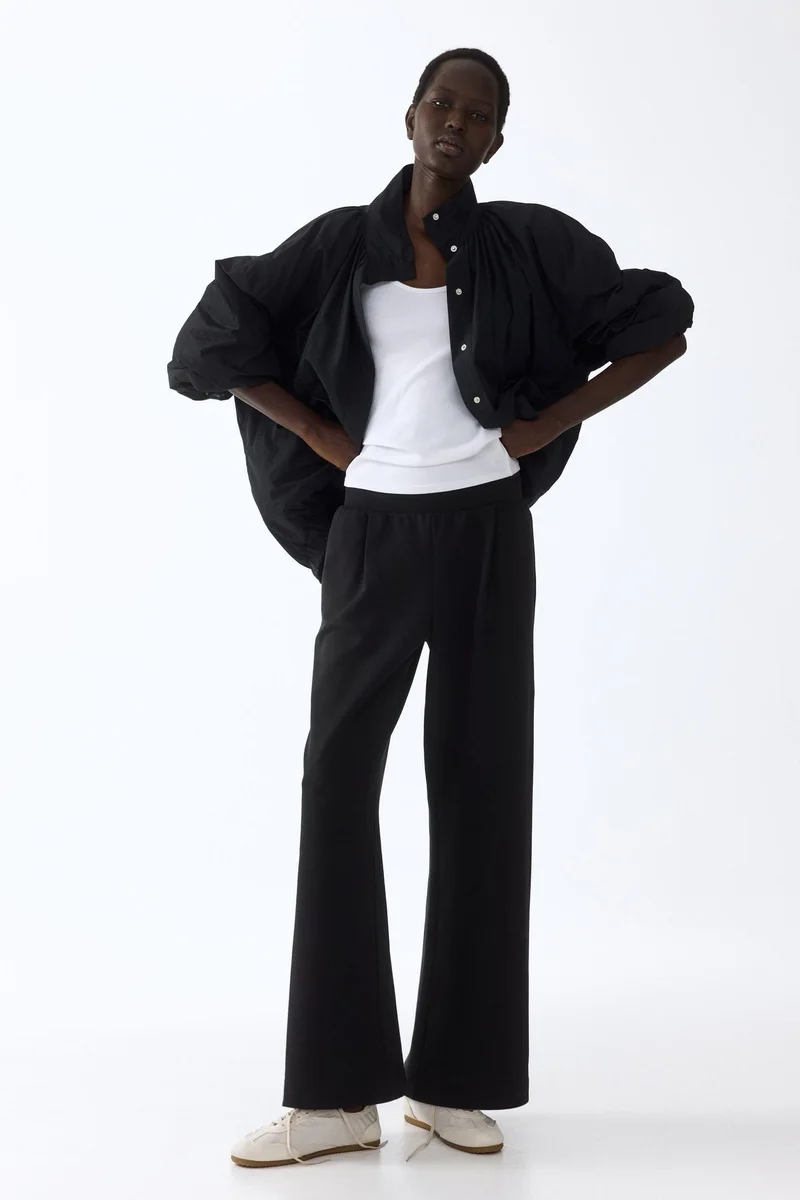 H&M Wide interlock joggers