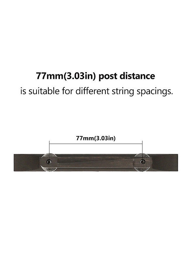 Generic - Jazz Guitar Bridge Floating Archtop Bridge With Adjustable Thumbwheel For Archtop Guitars - Image 1