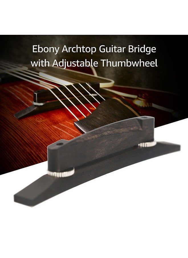 Generic - Jazz Guitar Bridge Floating Archtop Bridge With Adjustable Thumbwheel For Archtop Guitars - Image 1