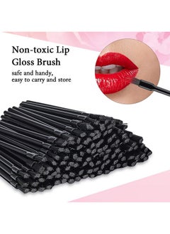 Patelai 150 Pieces Disposable Lip Gloss Brushes Lipstick Wands Flat Brush Multifunctional Makeup Brush Applicator Tool For Makeup Cosmetic  - Image 3
