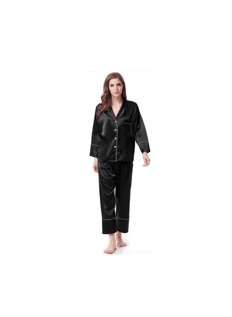 KUYING 2-piece Set Of Silk Pajamas 