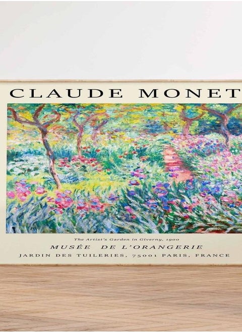 (Assembly frame) The Artist’s Garden in Giverny Print, Claude Monet  Print, Monet Art Poster, Monet Impressionist Art Wall Art Poster Print -  Sizes A2 A3 A4