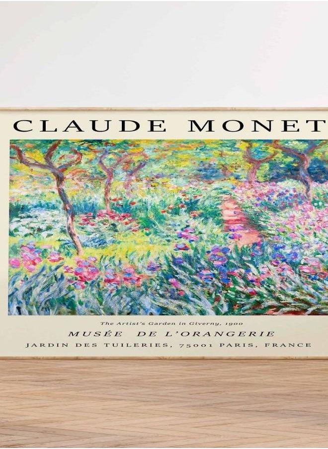 Generic - (Assembly frame) The Artist’s Garden in Giverny Print, Claude Monet  Print, Monet Art Poster, Monet Impressionist Art Wall Art Poster Print -  Sizes A2 A3 A4 - Image 1