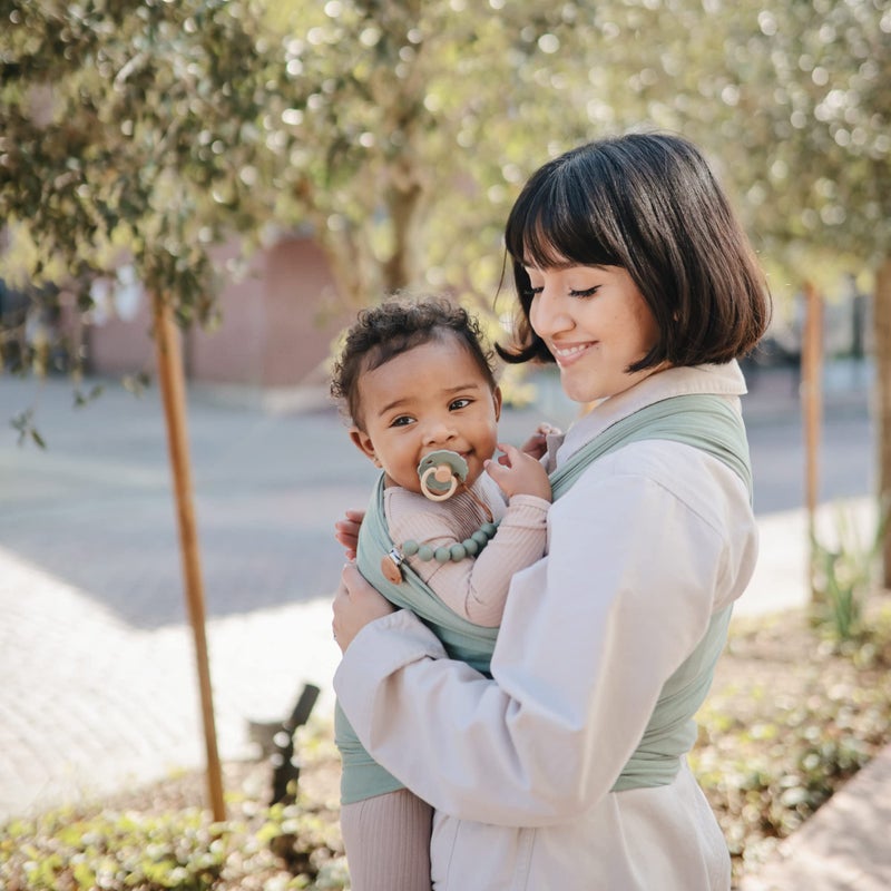 FRIGG Daisy Natural Rubber Baby Pacifier | Made in Denmark | BPA-Free (Willow/Croissant, 0-6 Months) 2-Pack - Image 5