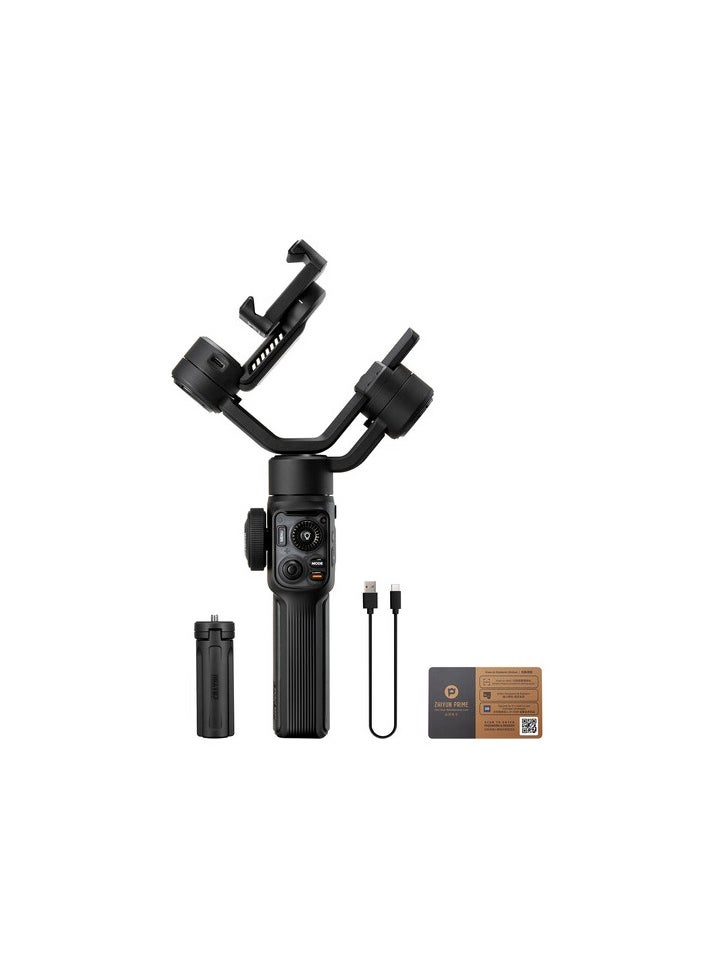 Zhiyun Zhiyun Smooth 5S AI 3-Axis Smartphone Gimbal (Black) - Professional Stabilizer for Vlogging & Mobile Filmmaking  - Image 1