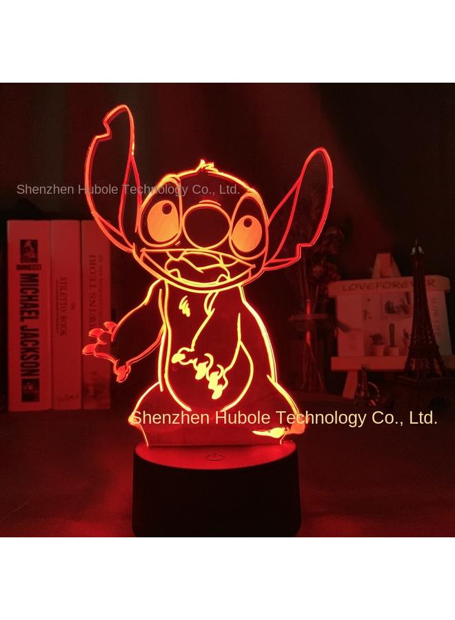 Bluejw Stitch 3d Night Light Colorful Touch Remote Control New Creative Usb Bedroom Desk Atmosphere Led Desk Lamp Gift - Image 1