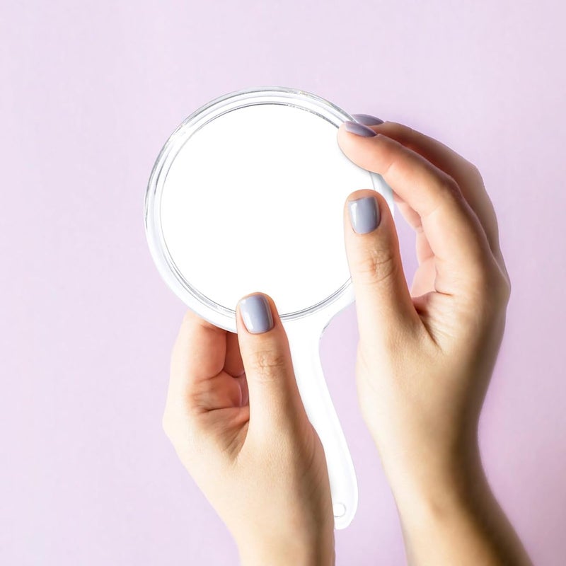 Handheld Makeup Mirror Portable Compact Cosmetic Vanity Mirror for Travel and Daily Use - Image 5