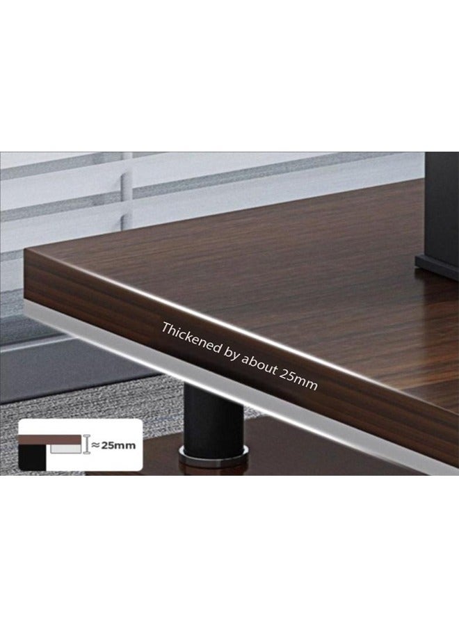 طاولة مكتب إدارية حديثة، طاولة كمبيوتر كبيرة بمقاس 120 سم مع 3 أدراج و1 خزانة، طاولة عمل للبالغين/طلاب/للعب/كتابة - Image 3