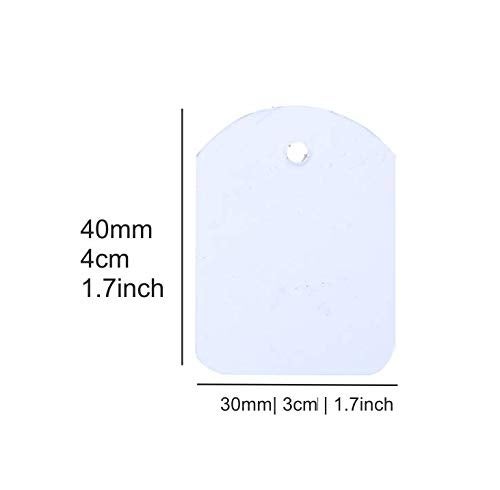 Atmiyamart Online Plain Paper Tag Without Thread White Blank Label Clothes Write Message Price 30X40Mm Around 950Pcs - Image 2