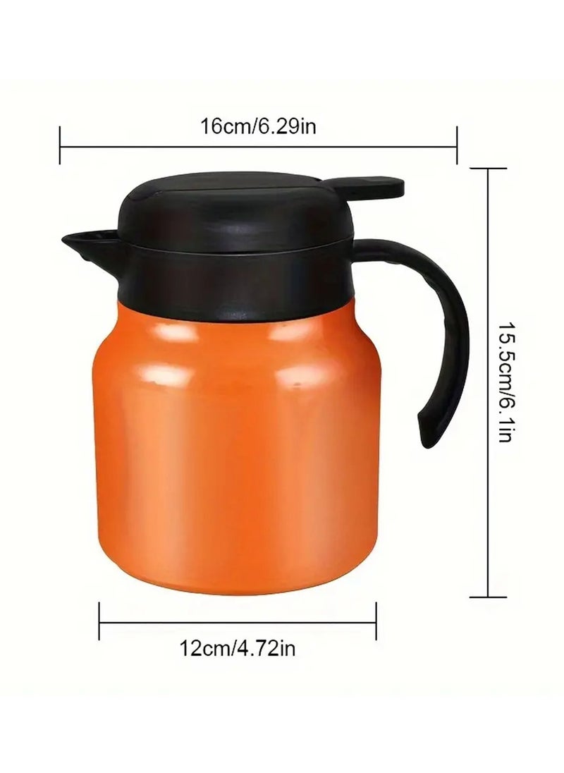 Arabest 34oz Thermal Coffee Carafe, Stainless Steel Insulated Vacuum Thermos Coffee Carafes For Keeping Hot/Cold, Travel Size Coffee Carafe Airpot, Tea, Water, Beverage Dispenser, Black  - Image 4