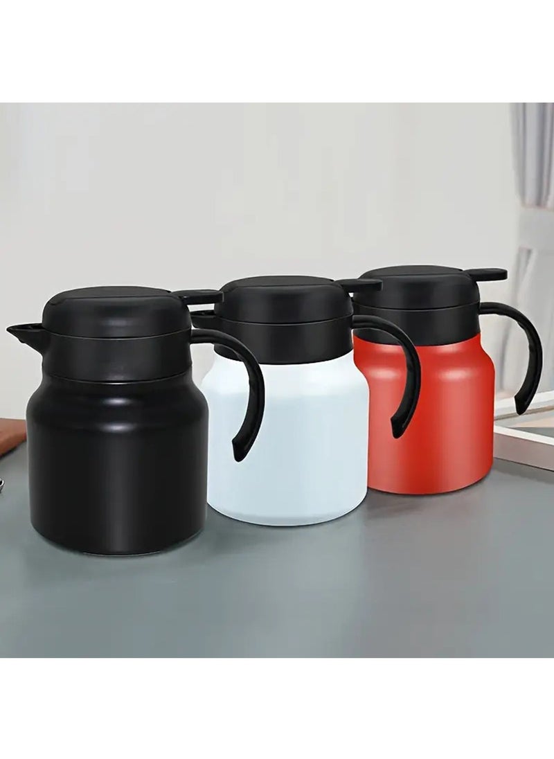 Arabest 34oz Thermal Coffee Carafe, Stainless Steel Insulated Vacuum Thermos Coffee Carafes For Keeping Hot/Cold, Travel Size Coffee Carafe Airpot, Tea, Water, Beverage Dispenser, Black  - Image 5