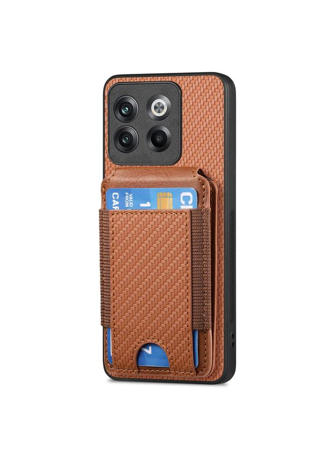 اس-توب جراب هاتف OnePlus 10T من ألياف الكربون مع حامل محفظة عمودي قابل للطي - Image 2