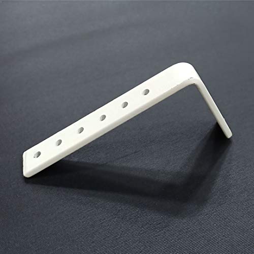 FAPBADRI Heavy Duty L Brackets Wall Mounted Shelf Supports, Material: MS (Mild Steel), Screws & Wallplugs Included, Colour: Ivory Powder Coated, Size: 13 cms, 2 Pieces - Image 5