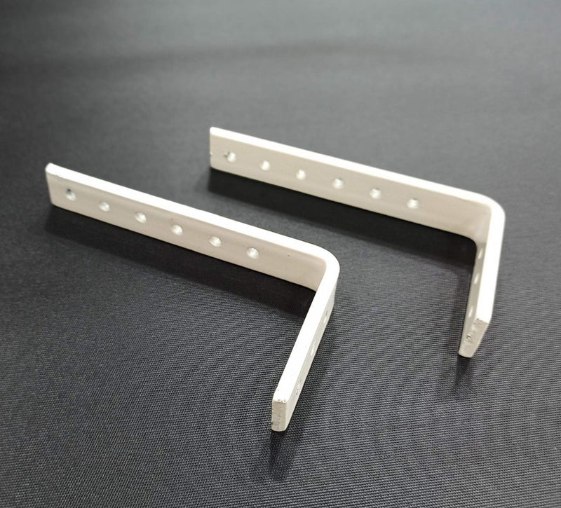 FAPBADRI Heavy Duty L Brackets Wall Mounted Shelf Supports, Material: MS (Mild Steel), Screws & Wallplugs Included, Colour: Ivory Powder Coated, Size: 13 cms, 2 Pieces - Image 4