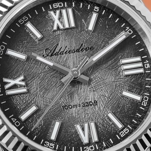 ADDIESDIVE Mens Luxury Watches Synthetic Sapphire Fluted Bezel VH Sweeping Second Movement 100 M Waterproof Watch for Swimming/Surfing - Image 3