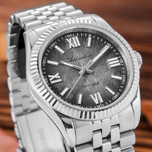 ADDIESDIVE Mens Luxury Watches Synthetic Sapphire Fluted Bezel VH Sweeping Second Movement 100 M Waterproof Watch for Swimming/Surfing - Image 5