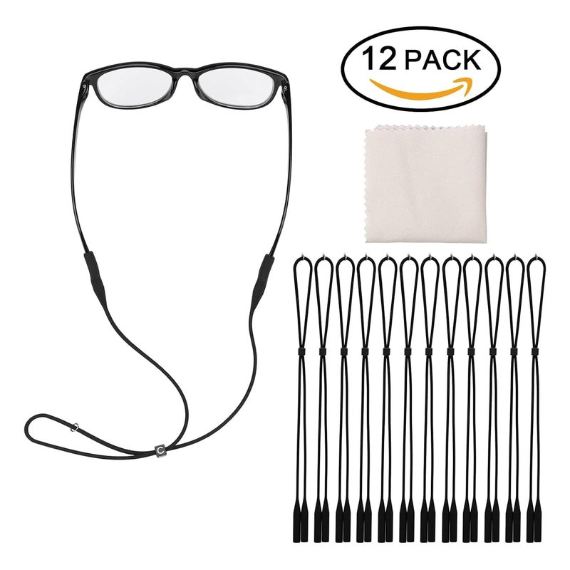 AEC SilFlex Adjustable Silicone Glasses Strap – Sport Sunglass Holder Retainer Cord Around Neck | Soft Elastic Sweatproof Eyewear Accessory for Men, Women & Kids - Image 2