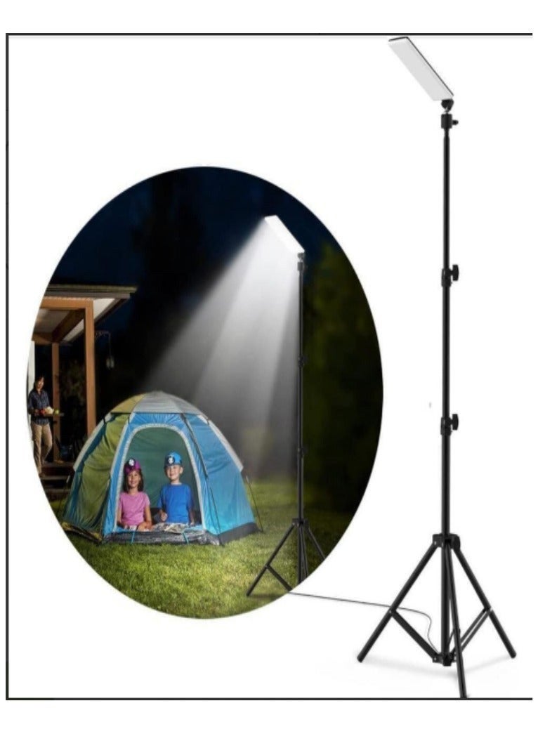 ال سي مصباح أرضي LED مع حامل قابل للتعديل ورقبة مرنة – إضاءة قائمة عصرية للمنزل والمكتب - Image 2