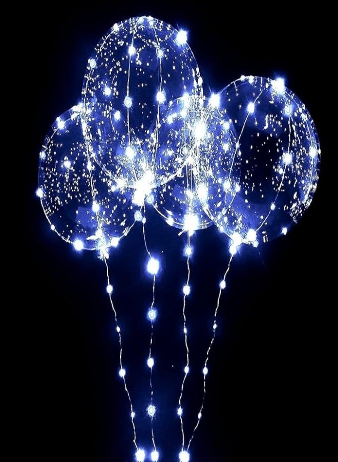 10 PACKS LED Bobo Balloons,Transparent LED Light Up Balloons,Helium Style Glow Bubble Balloons with String Lights for Party Birthday Wedding Festival Decorations (White) - Image 4
