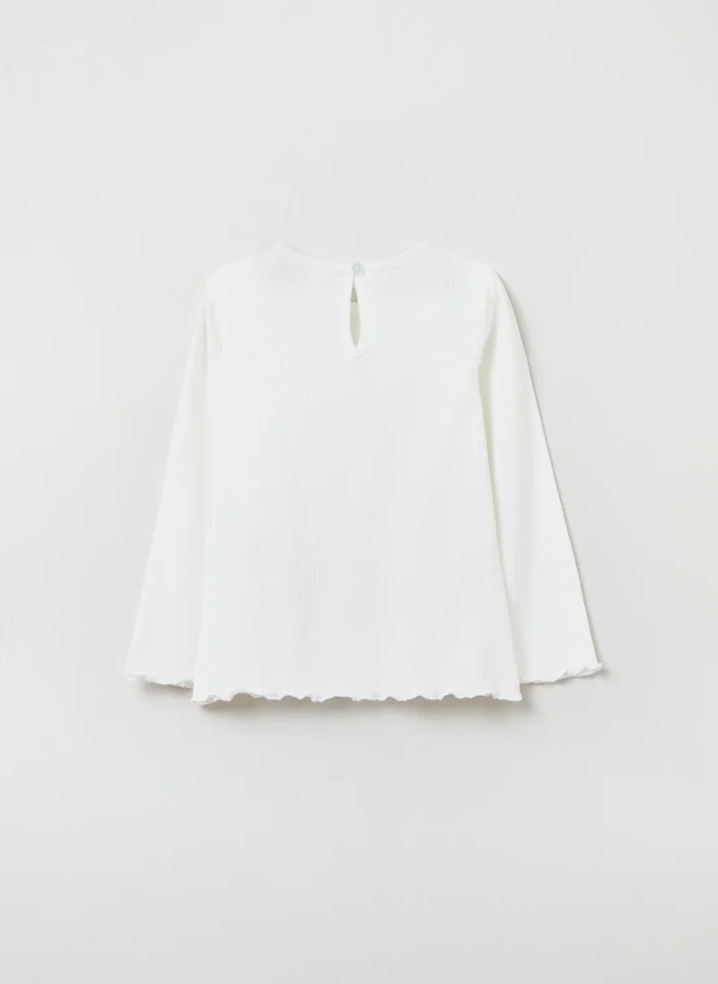 Ovs T-shirt with long ribbed sleeves