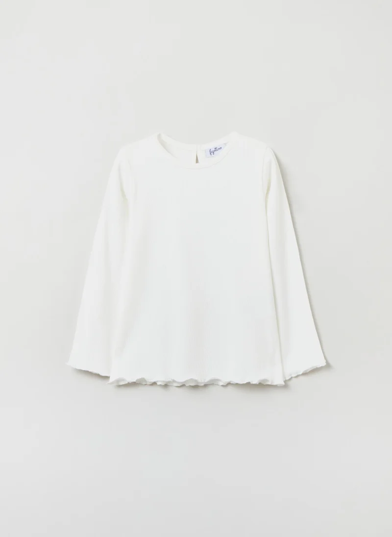 Ovs T-shirt with long ribbed sleeves