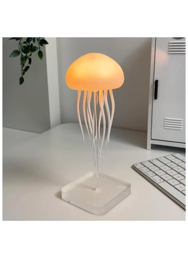 ACLIX Floating Jellyfish Lamp Voice Control Jellyfish Table Lamp with Dancing Legs Jellyfish Table Lamp for Kids Hanging Jellyfish Night Light for Home Office Bedroom Bedside Table Lamp  - Image 2