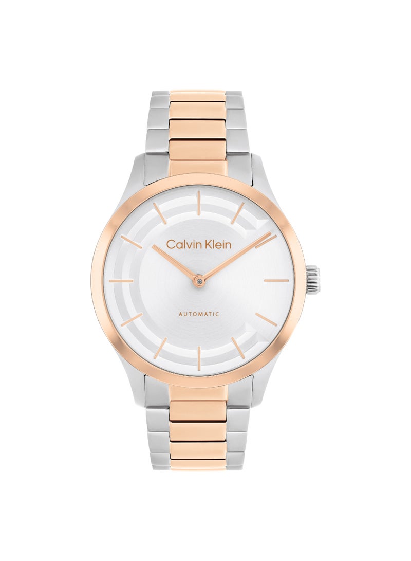 Calvin Klein Automatic Watch for Women CK ICONIC AUTOMATIC Collection with Two-Tone Stainless Steel Bracelet - 25100104 - Image 4