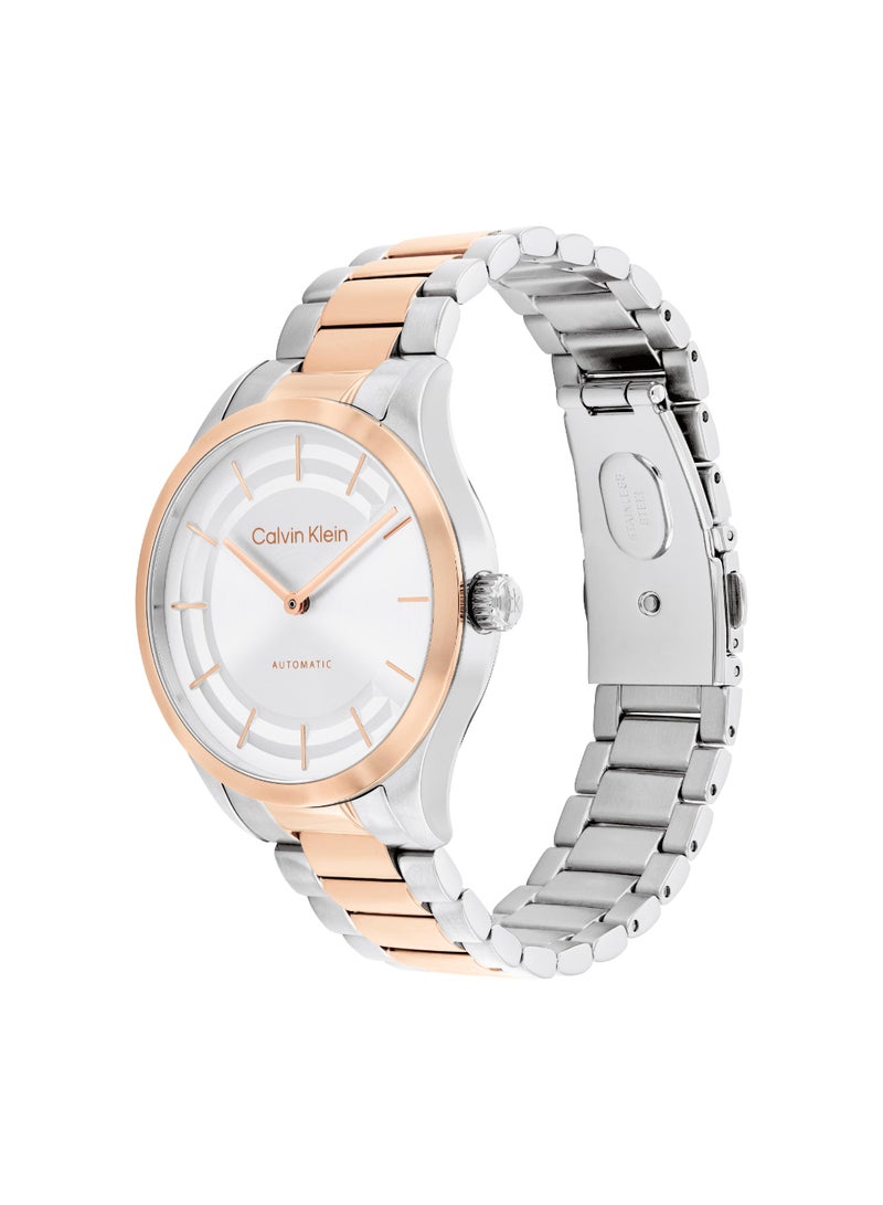 Calvin Klein Automatic Watch for Women CK ICONIC AUTOMATIC Collection with Two-Tone Stainless Steel Bracelet - 25100104 - Image 3