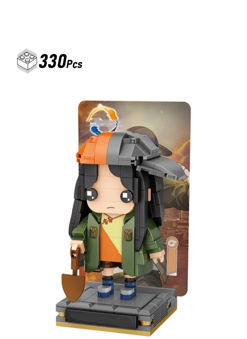 330pcs Green Clothes Character Model Set Building Blocks Creative Diy Simulation Collection Building Assembly Children'S Toys Home Decoration  - Image 1