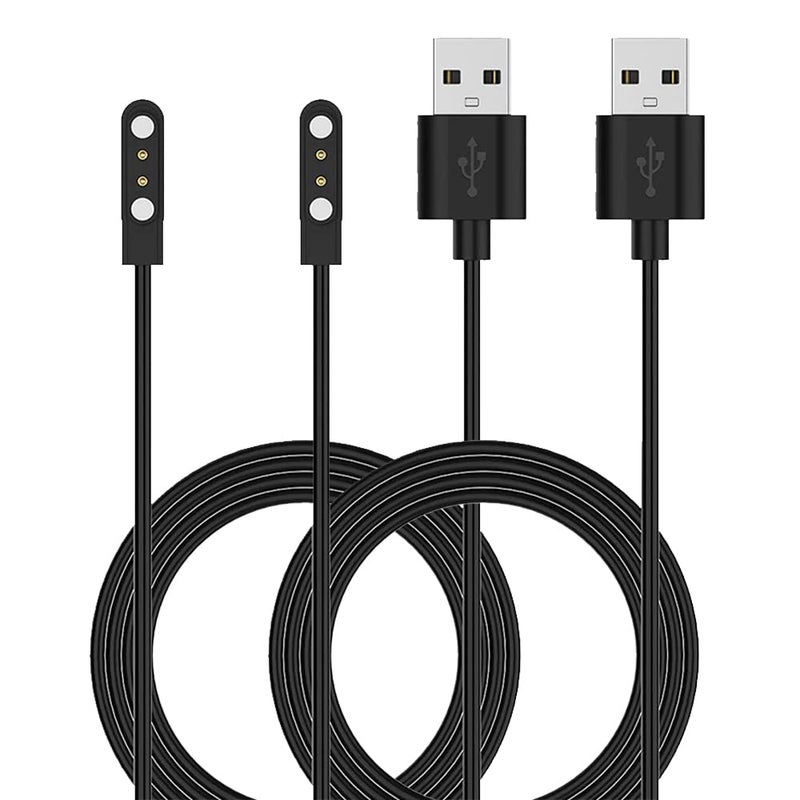 EXMRAT Charger for VeryFitPro Fitpolo Tozo Smartwatch, Magnetic Charging Cable Cord for YAMAY Willful SW021 SW025 Letsfit ID205L ID205U ID205S Wyze 44mm 47mm (2-Pack, 3.3ft/100cm) - Image 1
