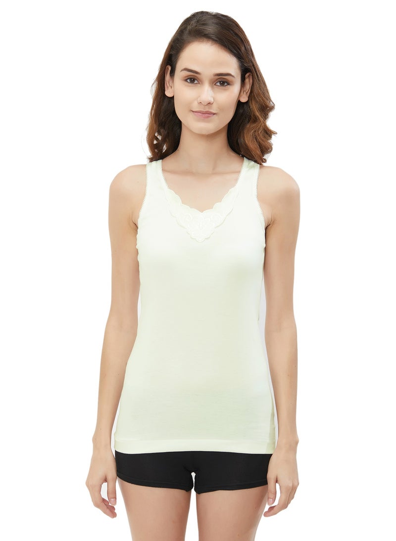 BYC WOMEN'S COTTON VEST (PACK OF 3) - IVORY  - Image 3