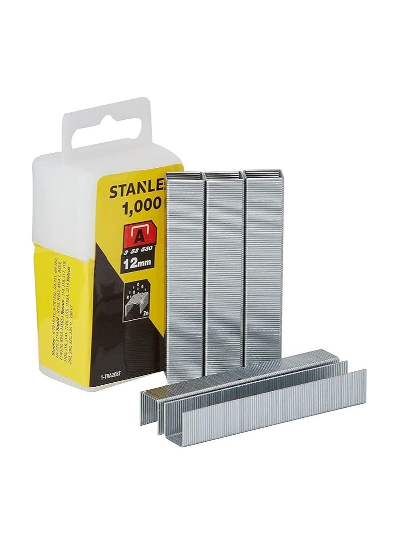 ستانلي دبابيس ستانلي 1-Tra208T من النوع A، فضية، 12 مم، مجموعة من 1000 قطعة - Image 2