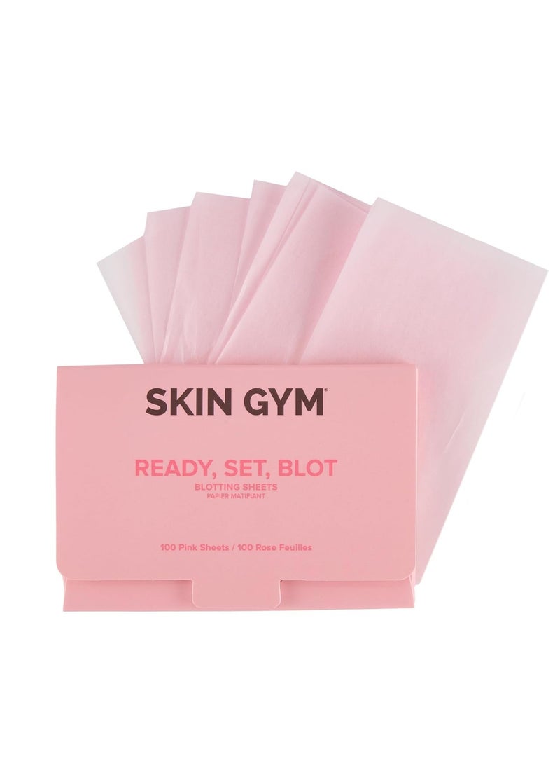 SKIN GYM Skin Gym Blotting Papers, Oil Absorbing Facial Sheets, Makeup Friendly Paper Wipes For Oily Skin Shine, Oil Control For All Skin Types, 100 Count Pack of 1  - Image 1