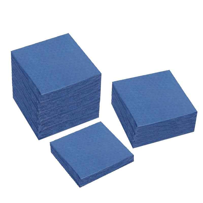 BEFORYOU 200 Pack Cocktail Napkin 2-Ply Dessert Napkins Folded 5 x 5 Inches Disposable Napkins for Dinner Wedding Birthday Party Bridal Anniversary Reception Event (200  Navy Blue) - Image 1